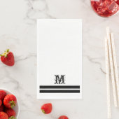 Serviette En Papier Monogramme Moderne Français Guest Serviettes Papie (En situation)