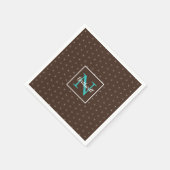 Serviette En Papier Monogramme Motif de lumières à scintillement ID594 (Coin)