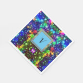 Serviette En Papier Monogramme Motif moderne et élégant (Coin)