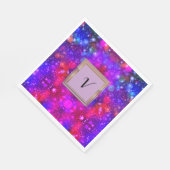 Serviette En Papier Monogramme Motif moderne et élégant (Coin)