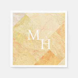 Serviette En Papier Monogramme neutre Abstrait moderne