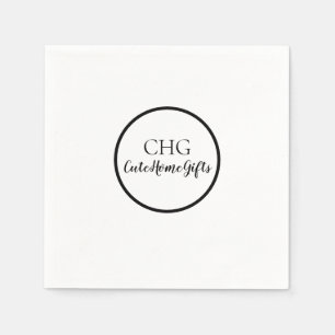 Serviette En Papier Monogramme Nom Boutique