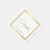 Serviette En Papier Monogramme (nom et initiale) Serviettes standard (Coin)
