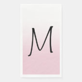 Serviette En Papier Monogramme Ombre blanc moderne (Devant)