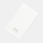 Serviette En Papier Monogramme or et gris Lavage blanc (Coin)