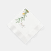 Serviette En Papier Monogramme or et gris Swash Script Tournesol (Coin)