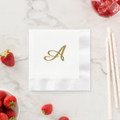 Serviette En Papier Monogramme or initial (En situation)