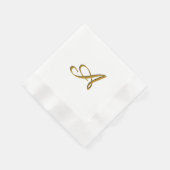 Serviette En Papier Monogramme or initial (Coin)