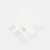 Serviette En Papier Monogramme Or Simplement Élégant Coin (Coin)