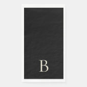 Serviette En Papier Monogramme Papier noir simple Napoléon (Devant)