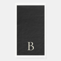 Monogramme Papier noir simple Napoléon