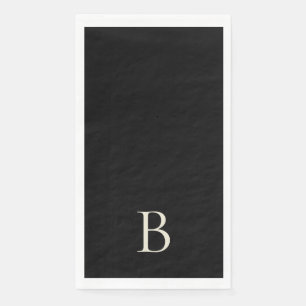 Serviette En Papier Monogramme Papier noir simple Napoléon