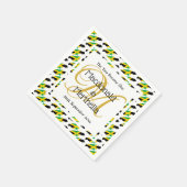 Serviette En Papier Monogramme personnalisé Drapeau de Jamaïque (Coin)