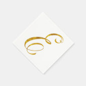 Serviette En Papier Monogramme personnalisé E Faux Gold Foil Monogramm (Coin)