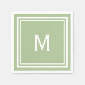 Serviette En Papier Monogramme personnalisé moderne et élégant (Devant)