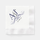 Serviette En Papier Monogramme Personnalisé Rein Napkin (Devant)