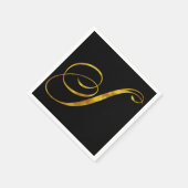 Serviette En Papier Monogramme personnalisé S Faux Gold Foil Monogramm (Coin)