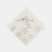 Serviette En Papier Monogramme Plante en coton simple à main (Coin)