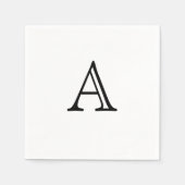 Serviette En Papier Monogramme professionnel élégant classique (Devant)