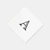 Serviette En Papier Monogramme professionnel élégant classique (Coin)