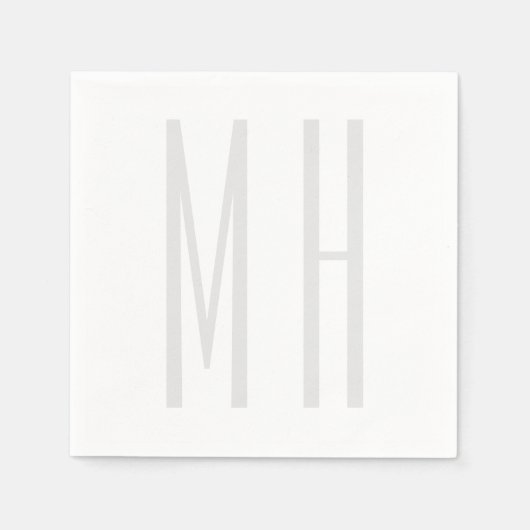 Serviette En Papier Monogramme professionnel moderne minimaliste simpl (Devant)
