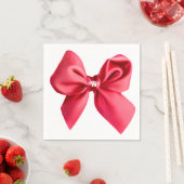 Serviette En Papier Monogramme rouge Grow Preppy Napkin (En situation)