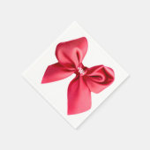 Serviette En Papier Monogramme rouge Grow Preppy Napkin (Coin)