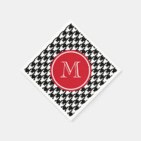 Monogramme rouge noir et blanc