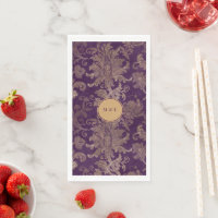 Monogramme royal damassé violet
