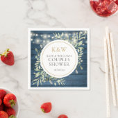 Serviette En Papier Monogramme rustique Couples de verdure Wedding sho (En situation)