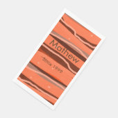 Serviette En Papier monogramme simple de lettre initiale ajouter un no (Coin)