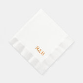 Serviette En Papier Monogramme simple et élégant (Coin)