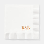 Serviette En Papier Monogramme simple et élégant (Devant)