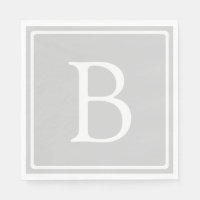 Monogramme simple gris clair