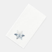 Serviette En Papier Monogramme simple Icy Blue Watercolor (Coin)