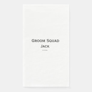 Serviette En Papier monogramme simple personnalisé ajouter votre nom m