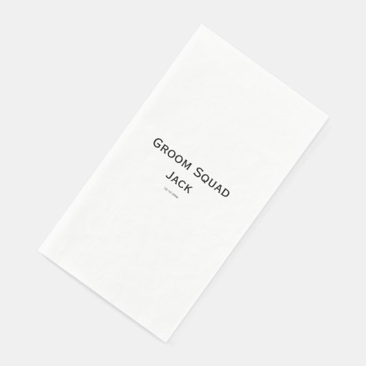 Serviette En Papier monogramme simple personnalisé ajouter votre nom m (Coin)