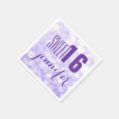 Serviette En Papier Monogramme Sweet 16-Lavender Parties scintillant e (Coin)