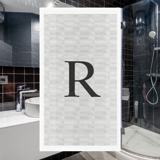 Serviette En Papier Monogrammé Texturé Gris Neutre