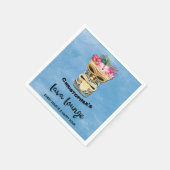 Serviette En Papier Monogramme Tiki Bar Lava Lounge Party (Coin)