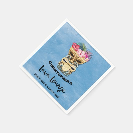 Serviette En Papier Monogramme Tiki Bar Lava Lounge Party (Coin)