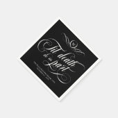 Serviette En Papier Monogramme Tourbillonnant jusqu'à la mort Do us Pa (Coin)