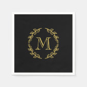Serviette En Papier Monogramme vintage (Devant)