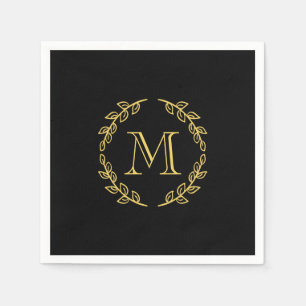 Serviette En Papier Monogramme vintage