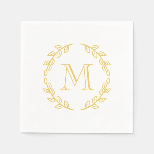 Serviette En Papier Monogramme vintage (Devant)