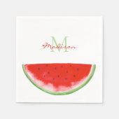 Serviette En Papier Monogramme Watermelon (Devant)