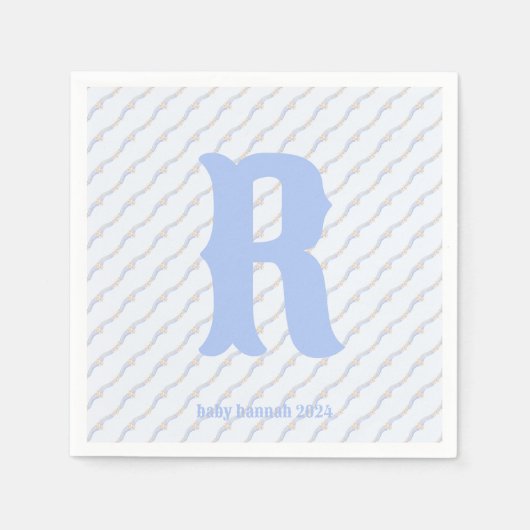 Serviette En Papier Monogramme Wedgewood (Devant)