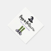 Serviette En Papier Monogramme Wicked Witch Illustration Halloween heu (Coin)