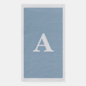 Serviette En Papier Monogrammes Bleu Poussiéreux Nom Personnalisé Simp (Devant)
