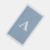 Serviette En Papier Monogrammes Bleu Poussiéreux Nom Personnalisé Simp (Coin)